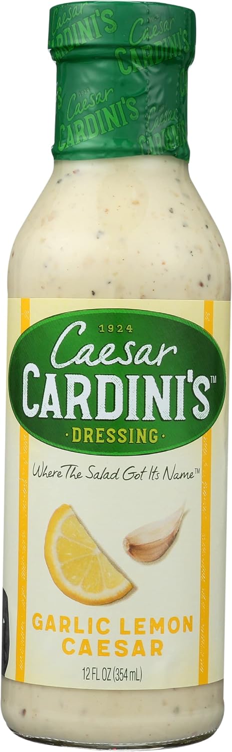 Cardini Caesar Dressing, Garlic Lemon, 12 Ounce (Pack of 6)