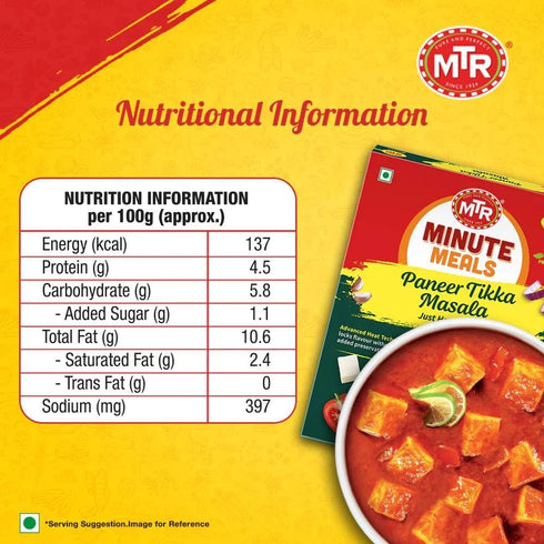 300g MTR RTE Panner Tikka Masala