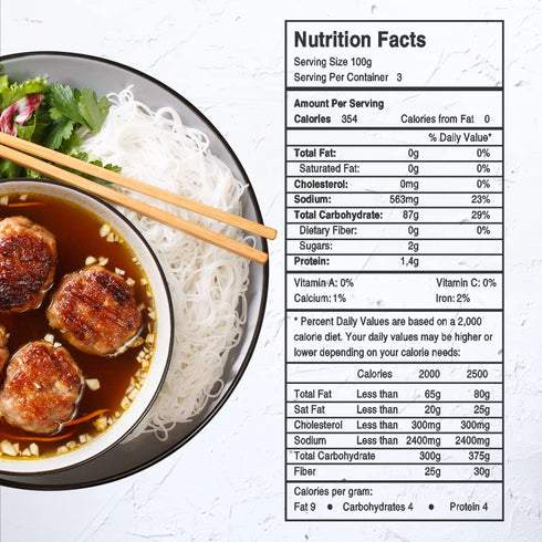10.5 oz. (Pack 1 Asiadeli Rice Vermicelli, Premium Rice Noodles, Vietnamese Bun Tuoi for Asian Food - of Bag)