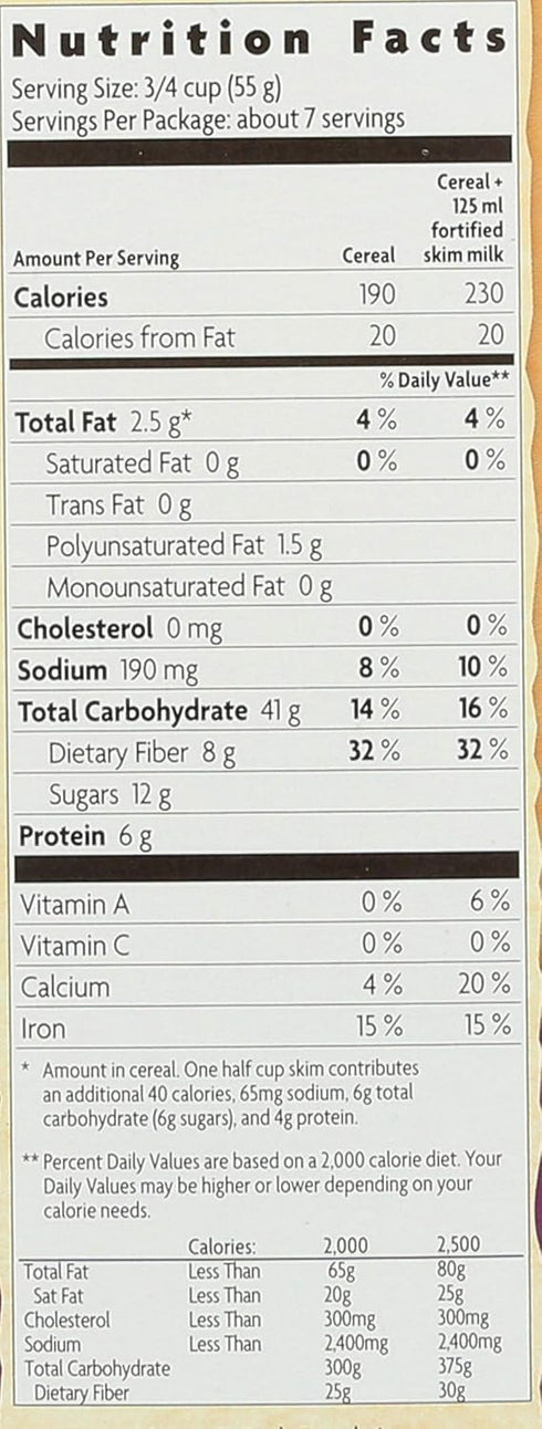 20g Omega-3 14 Pack 4 Nature's Path Organic Flax Plus Raisin Bran Cereal, Non-GMO, Whole Grains, with Rich Flax Seeds