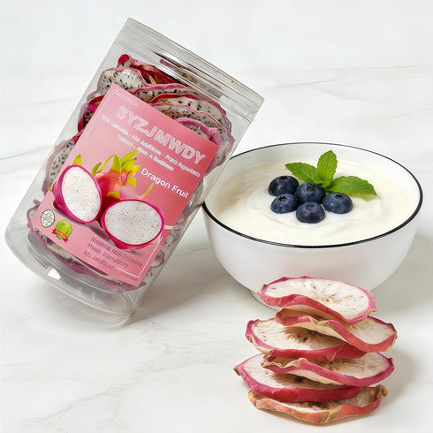 SYZJMWDY 5oz (150g) Premium Drying White Dragon Fruit Chips | Crispy Exotic Fruit Snacks