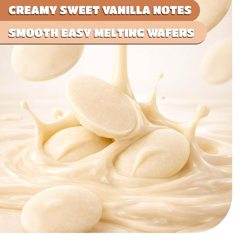2 Pack White Chocolate Melts - Pound - Merckens Melting Wafers for Dipping, Molding, Coating and Baking - Creamy