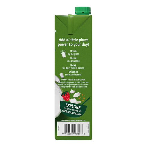 32 oz (Pack 3) Pacific Foods Organic Coconut Milk, Plant Based Milk, Carton