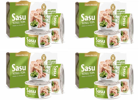 Generic Sasu Tuna with Jalapeno Pepper Sauce, Canned Fish, 5.64 Oz per Can,