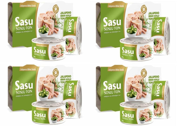 Generic Sasu Tuna with Jalapeno Pepper Sauce, Canned Fish, 5.64 Oz per Can,