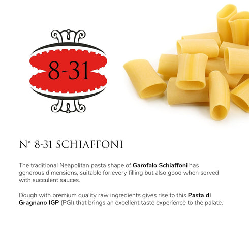 (2 pack) Garofalo - Premium Durum Wheat Semolina Schiaffoni Pasta, Italian Made, Bronze-Drawn, Al-Dente, One-Ingredient