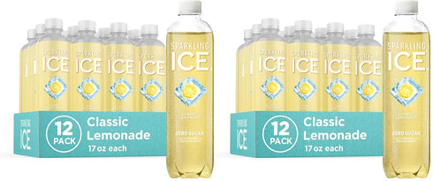 Sparkling Ice, Classic Lemonade Sparkling Water, Zero Sugar Flavored Water, with Vitamins