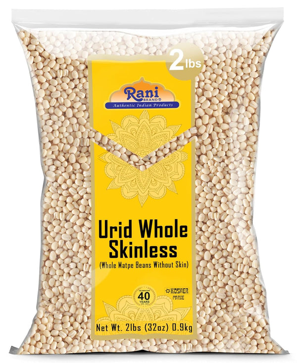 Rani Urid/Urad Gota White (Matpe Beans Skinless) Indian Lentils 32oz (2lbs) 908g