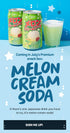 FELICE 11.83 Oz Pack 12 Melon Cream Soda, Extremely Popular in Japan - Fl |
