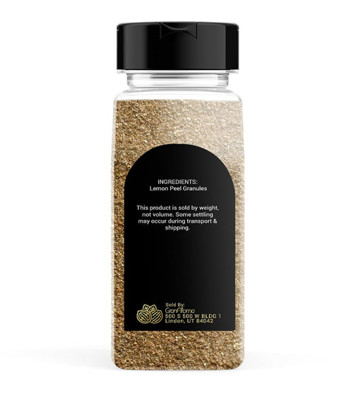 GranAroma Lemon Peel Granules, Versatile Seasoning, Teas, Dressings (8 Ounce)