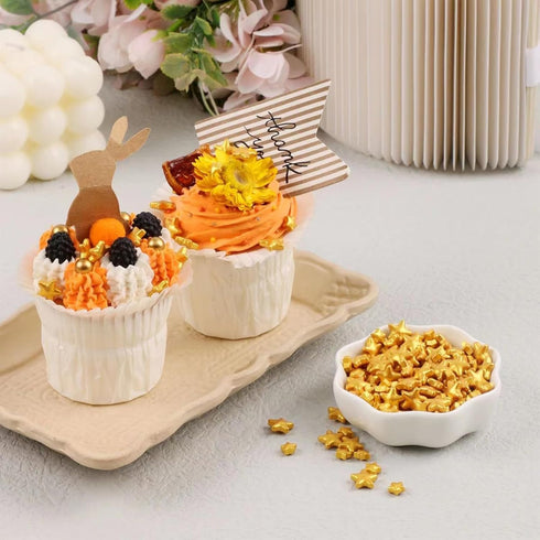 Sentovac Gold Star Sprinkles Edible Sugar for Cake Decorating, Halloween, Christmas, Wedding