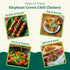 100% 9oz (Pack 1) Elephant Green Chili Chutney - Natural, Vegan & Gluten-Free - Bold & Tangy Green Chili Condiment