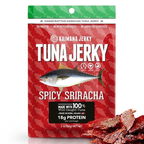 Kaimana Ahi Tuna Jerky Sriracha 2 Ounce - Paleo Style - Premium