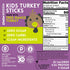 100% 9g 0.5oz (24ct Mission Meats Kids Turkey Sticks, Free Range, Healthy Snacks for Kids, Zero Sugar, Protein per
