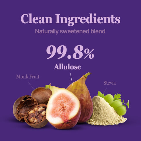 18.7 Oz 99.8%, 0g MONKSHUSHU Allulose Sweetener Powderd Fl - Allulose Keto Diet, Vegan friendly, Stevia Blend Thin