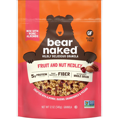 12oz (1 Bear Naked Granola Cereal, Breakfast Snacks, Fruit and Nut, Bag Bag)
