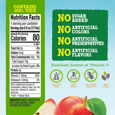 good2grow 6 Pack 100% 2 6-Ounce Surprise Character Apple Juice, Spill Proof Tops, New Characters Available Every