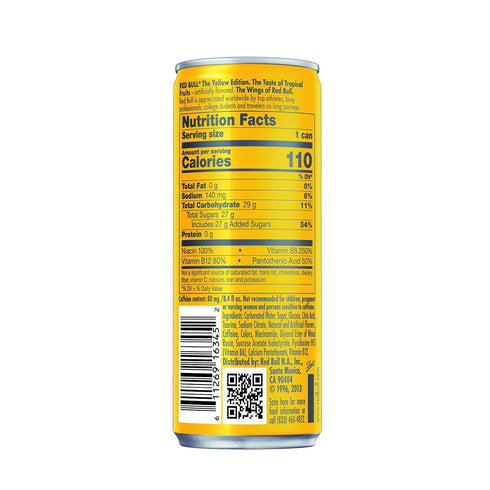 8.4 Red Bull Yellow Edition Energy Drink, Tropical, Fluid Ounce