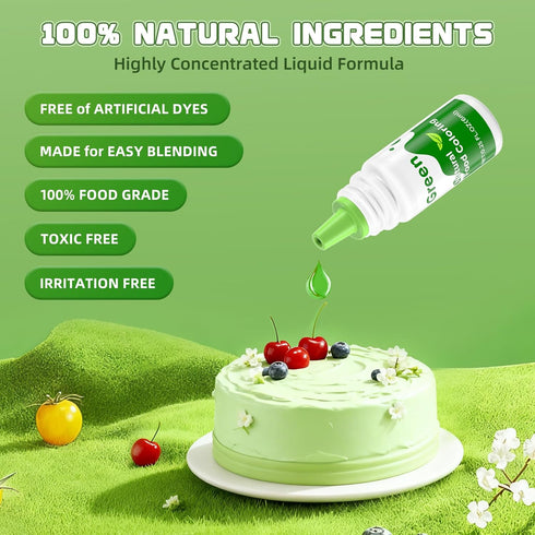 Wayin Set 6 Natural Food Coloring Liquid - Vibrant Color Food Grade