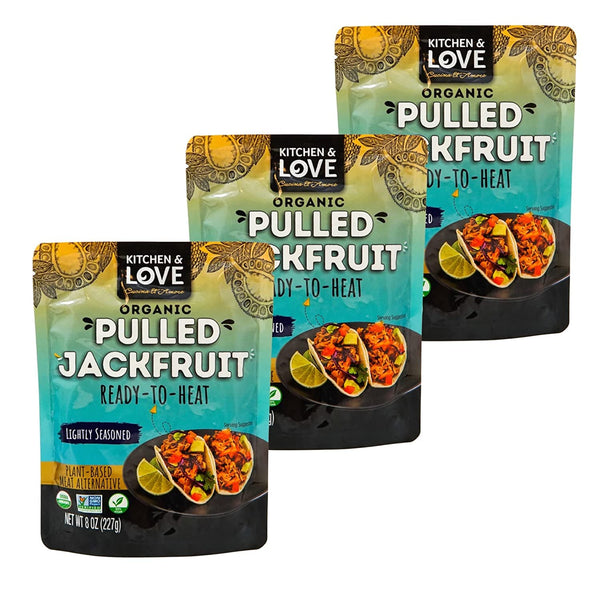 Kitchen and Love, Jackfruit Lightly Seasoned, Organic, Fully Cooked, Versatile Plant Based