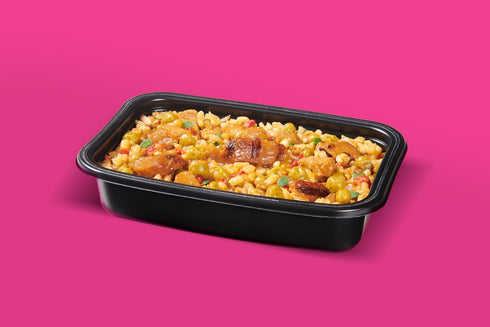 6 Pack (6/9.9 oz K12 Miss Olives Chicken Tikka Masala & Rice Meal, Trays) Heat & Serve Microwave Meals Compliant