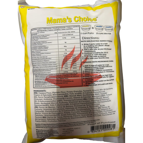 10LBS Mamas Choice plantain Fufu Mix Gluten Free