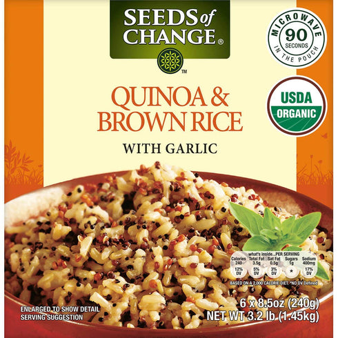 Seeds of Change Organic Quinoa and Brown Rice with Garlic (8.5 oz.,