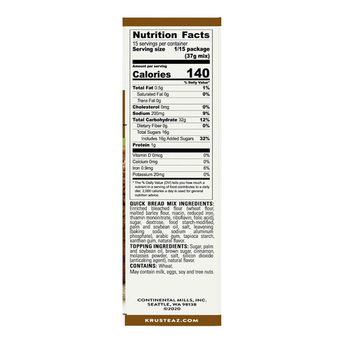 19.5 Oz Krusteaz Cinnamon Swirl Quick Bread Mix
