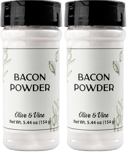 Olive & Vine Bacon Powder, Smoky Flavor, For Seasoning & Cooking, Rich