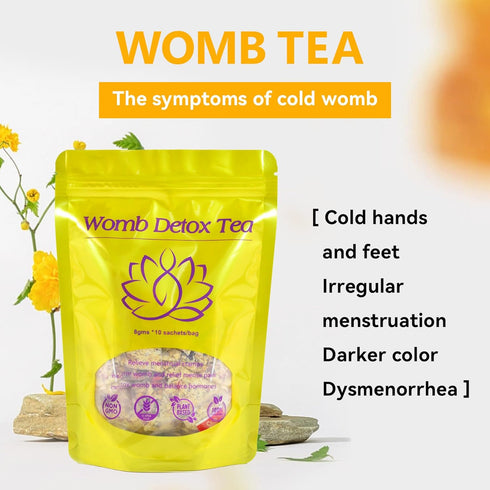 Aromlife Natural Womb Detox Tea, Uterus Herbal Tea for Menstrual Uterus Detox & Cleanse with Natural Ginger Root, Pcos