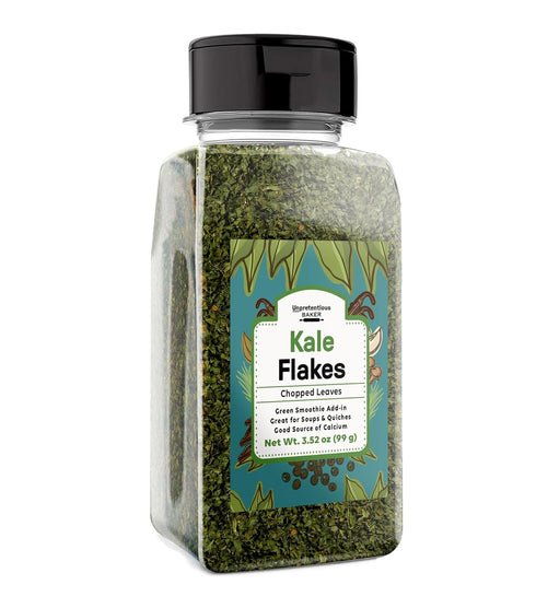 Unpretentious Kale Flakes (2 Cups) Dehydrated Vegetable for Soups, Shakes, Casseroles, Pastas,