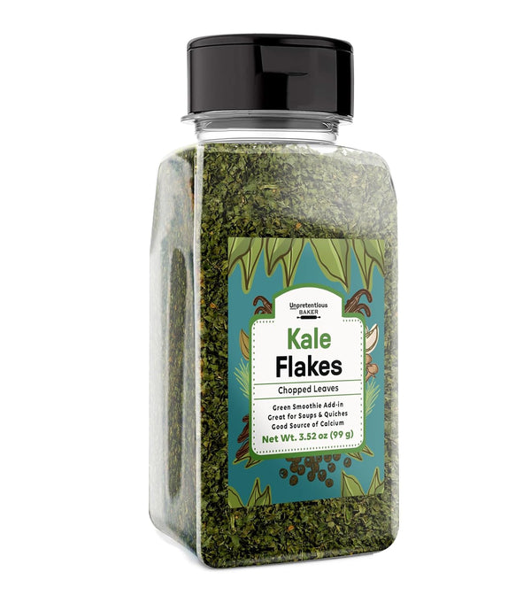 Unpretentious Kale Flakes (2 Cups) Dehydrated Vegetable for Soups, Shakes, Casseroles, Pastas,