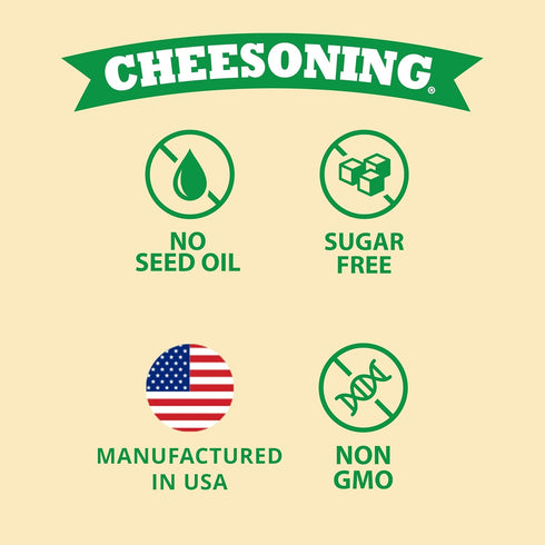 2.2 oz Dan-O's Cheesoning Seasoning, Bottle, All Purpose Seasoning for Pizza, Popcorn, Chicken, Bread and More, Sugar