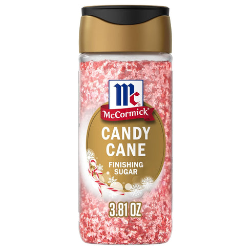 McCormick Finishing Sugar, Candy Cane, Limited Edition, Sweet Peppermint, Iconic Holiday Flavor,