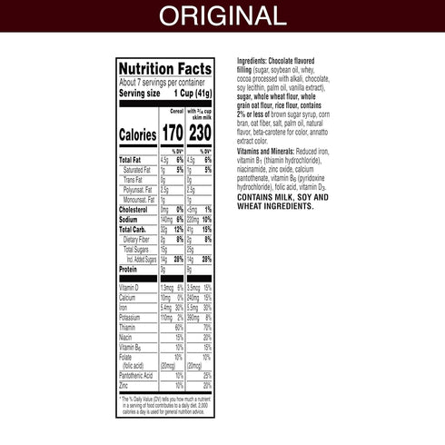Kellogg's 11.4oz Krave, Breakfast Cereal, Chocolate, Filling Made with Real Chocolate, Box