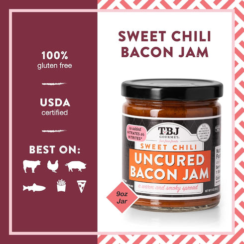 Premium Sweet Chili Bacon Jam - Gourmet Spread with No Preservatives