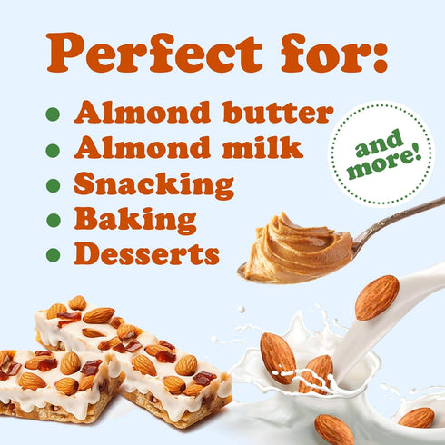 Food to Live California Almonds, 8 Ounces, Whole, Raw, Unsalted, Natural, Kosher, Vegan, Keto, Paleo