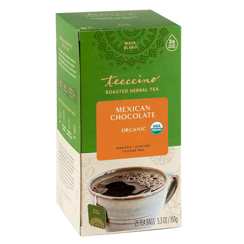 Pack 25 (Pack 3) Teeccino Chocolate Lovers Tea Variety - Dark Chocolate, Mexican Chocolate, Chocolate Peppermint