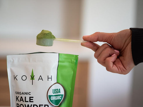 30 KOYAH - Organic USA Kale Powder (Equivalent to Cups Fresh): Freeze-dried, Whole-Leaf Powder