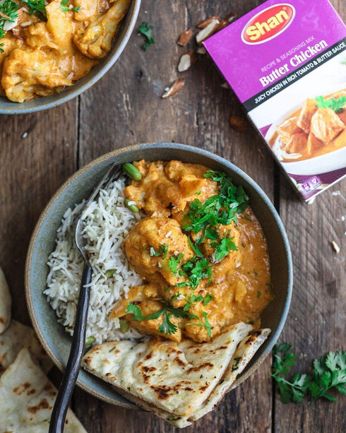 Shan Butter Chicken Recipe and Seasoning Mix 1.76 oz (50g) - Spice Powder for Juicy Chicken in Sauce