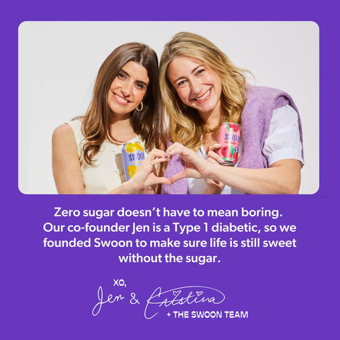 12 oz (12 Pack) Swoon Swoonberry Lemonade Zero Sugar Lemonade Drink with Magnesium, Sugar Free Berry Flavor, Low