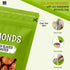 2 lb Packed Oh! Nuts Honey Glazed Roasted Almonds - - High-Protein Whole Almonds - in New York Zip-Seal Bag
