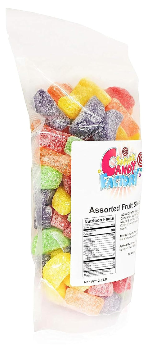 2.5 Lbs Sarah's Candy Factory Assorted Fruit Slice Candy in Resealable Bag