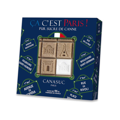 Canasuc Paris, C'est Paris! Pur Sucre de Canne,"Window Gift Box" of 32 Assorted