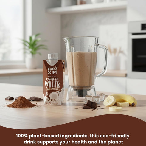 11 oz (Pack 12) 100% COCOXIM Ready to Drink Dark Chocolate Coconut Milk of | Vegan & Plant Based |Halal & Kosher