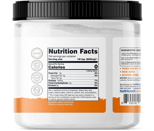 Nutricost Pantry Baking Soda (1 LB) for Baking, Cleaning, Deodorizing, and More