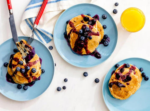 14 Oz (Pack 6) Blueberry Pancake & Waffle Mix By Birch Benders, Made With Real Blueberries, Non-Gmo, Just Add Water