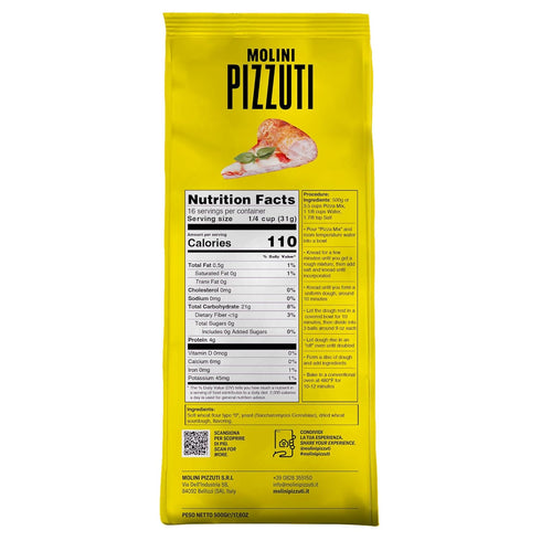 Molini Pizzuti 500g Pizza Dough Mix Authentic Italian Blend for Traditional Pizza Bag