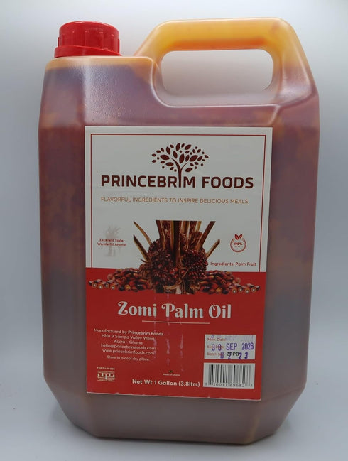 Generic 100% 1 (3.8) Princebrim foods natural Zomi Palm Oil Net Wt gallon liters