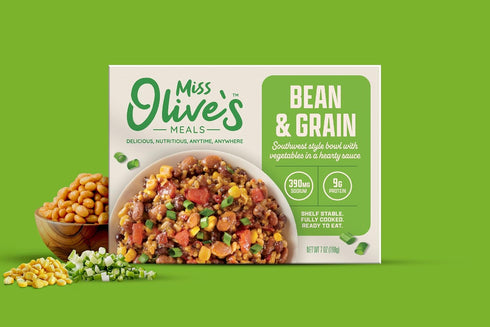 7 oz (Pack 3) Miss Olives Southwest Style Bean & Grain Bowl, Lower Sodium Microwavable Ready Meal, Plant-Based